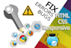 fix any html and css bugs