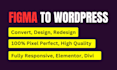 convert figma to wordpress pixel perfect responsive website