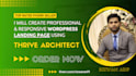create wordpress landing page using thrive architect and thrive themes