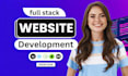 do custom ai website development as full stack developer, front end developer