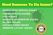 fix wordpress issues, wordpress errors for your website
