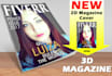 mockup your magazine into a 3d image