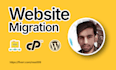 migrate wordpress website, transfer php website, move wordpress