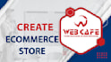create ecommerce store or online store with woocommerce shopify or webflow