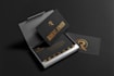 design a stylish business card design with a beautiful logo