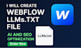 create webflow wordpress llms txt file