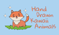 create hand drawn kawaii animal illustration