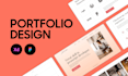 do modern and creative portfolio uiux design using figma and adobe xd