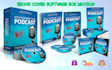 create book cover mockup, ebook cover box product mockup