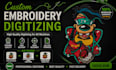 professional embroidery digitizing for dst,pes all formats