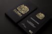 design gold foil and luxury business card design