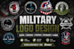 military tactical logo, badge, patch and sticker design