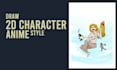 drawing 2d anime character