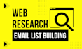 do web research and find email address