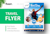 offer travel agency or tour flyer and brochure