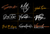 do script handwriting cursive boutique signature logo design