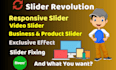 create and fix slider revolution, website slider and banner