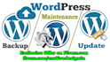 do wordpress monthly backup, maintenance and update