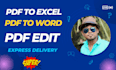 professionally convert your PDF to excel and word