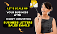 write business, sales letters, and professional emails
