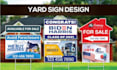 design billboard, yard sign, signage, banner ads fast design