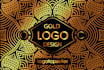 design gold logo with with vector files png and jpg