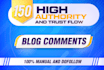 do high quality dofollow and manual blog comments backlinks