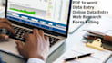 do web research, data entry, data collection  email collect