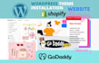 install wordpress, shopify theme edit, custom website design godaddy, fix cpanel