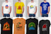 draw an eye catching cartoon and typographic tshirt design