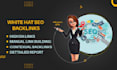provide manual seo white hat link building with report