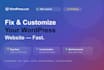 fix, customize and update your wordpress website or theme