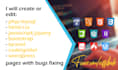 create or edit php laravel codeigniter wordpress javascript html css websites