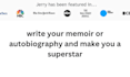 ghostwrite your autobiography, memoir,  novel or ebook