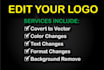 edit logo, redraw, modify, text, color change within 24hrs
