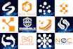 tech startup or crypto and security technology logo