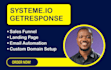create high converting systeme io or getresponse landing pages and sales funnels