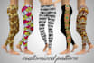 design floral pattern sports yoga leggings tops