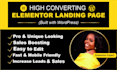 create high converting wordpress landing page design or elementor landing page