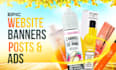 design epic banners posts for shopify wordpress website