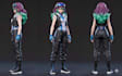 make game ready 3d character model with pbr textures