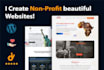 create nonprofit website for your non profit organization
