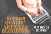 write supreme quality SEO article for your medical and dental blog or website