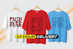 create minimalist typography and custom t shirt design