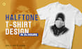 create a halftone t shirt design in 24 hours