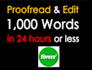 proofread and edit anything in english