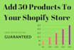upload products to your shopify store