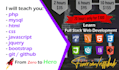 teach you full stack web development php mysql html css javascript bootstrap git
