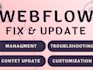 fix webflow website issue webflow customize