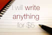 write anything you want
